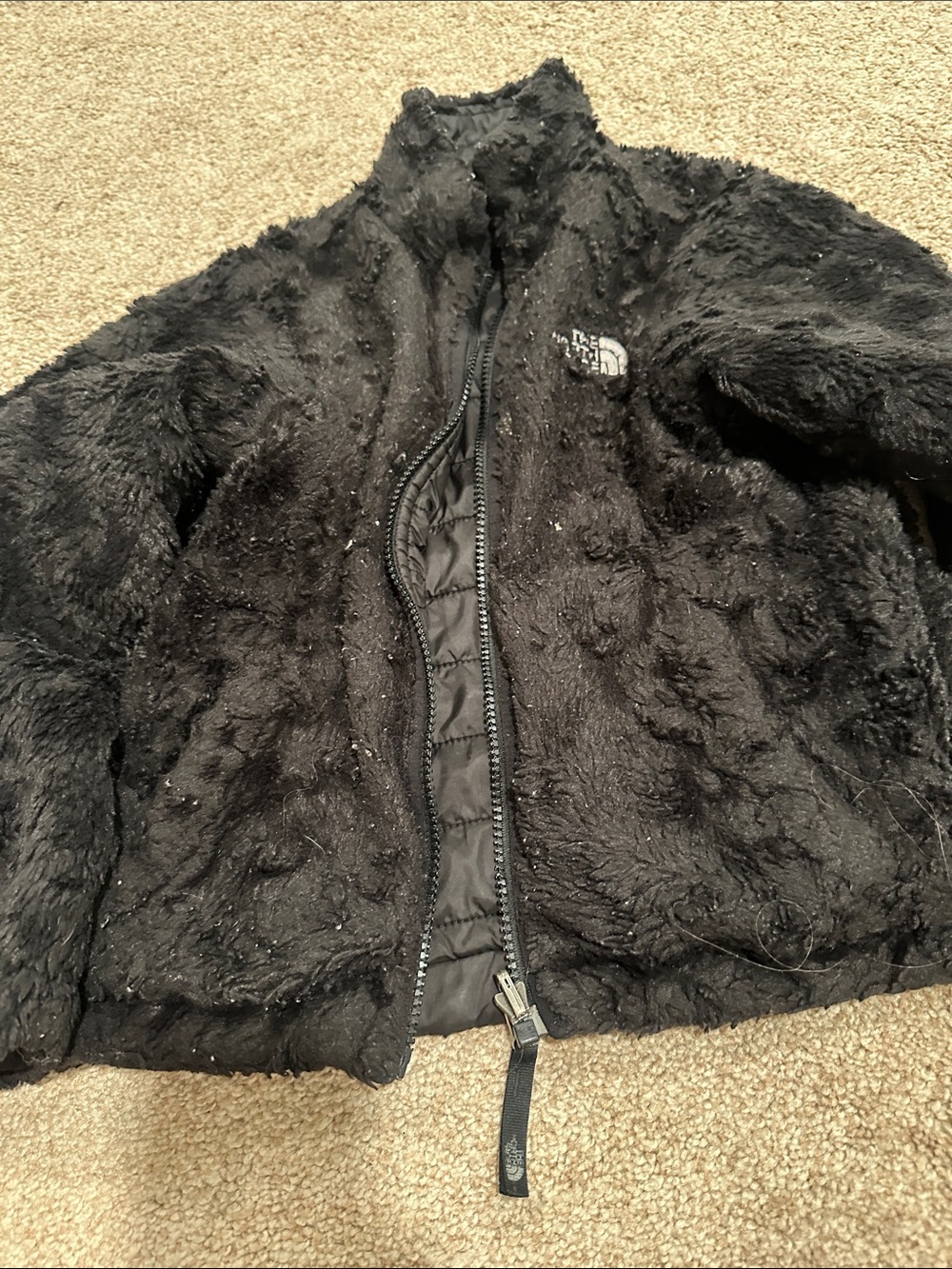 The North Face Kids Black Puffer Jacket reversible!! - Picture 9 of 10